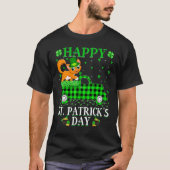 Funny Buffalo Kariert Green Truck Cat St Patrick s T-Shirt (Vorderseite)