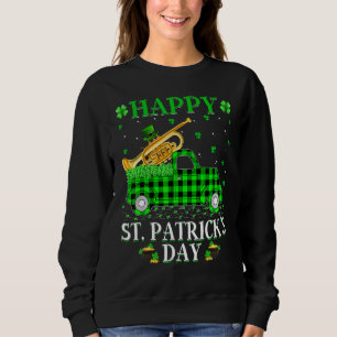 Funny Buffalo Kariert Green Truck Cornet St Patric Sweatshirt