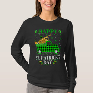 Funny Buffalo Kariert Green Truck Cornet St Patric T-Shirt