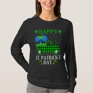 Funny Buffalo Kariert Green Truck Padel St Patrick T-Shirt