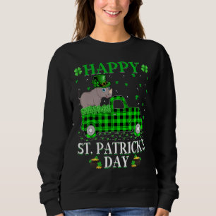Funny Buffalo Kariert Green Truck Rhino St Patrick Sweatshirt