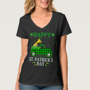 Funny Buffalo Kariert Green Truck Tuba St. Patrick T-Shirt