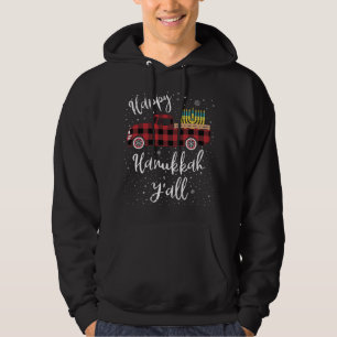 Funny Buffalo Kariert Happy Hanukkah Y'all Red Tru Hoodie