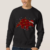 Funny Buffalo Karierte Familie Matching Raccoon Ch Sweatshirt (Vorderseite)