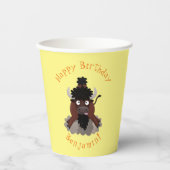 Funny Buffalo personalisierter Cartoon Geburtstag Pappbecher (Vorderseite)