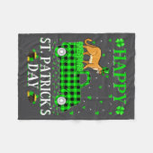 Funny Buffalo Plaid Green Truck Cougar St Patrick Fleecedecke (Vorderseite (Horizontal))