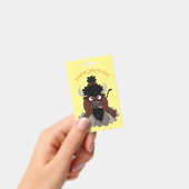 Funny Büffel Bison Cartoon Illustration Ausweis (Handheld)