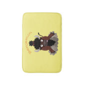 Funny Büffel Bison Cartoon Illustration Badematte (Vorderseite Vertikal)