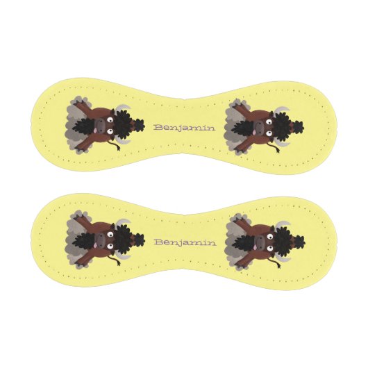 Funny Büffel Bison Cartoon Illustration Baseball (Paneele)