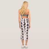 Funny Büffel Bison Cartoon Illustration Capri Leggings (Rückseite)