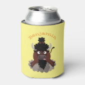 Funny Büffel Bison Cartoon Illustration Dosenkühler (Kanne Vorderseite)