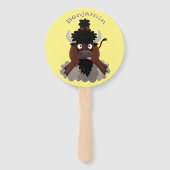 Funny Büffel Bison Cartoon Illustration Fächer (Rückseite)