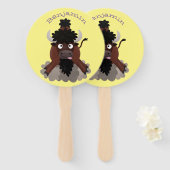 Funny Büffel Bison Cartoon Illustration Fächer (Vorne und Hinten)