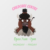 Funny Büffel Bison Cartoon Illustration Fensteraufkleber (Blatt)