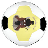 Funny Büffel Bison Cartoon Illustration Fußball (Gedreht)