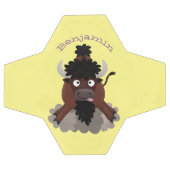 Funny Büffel Bison Cartoon Illustration Fußball (Flach)