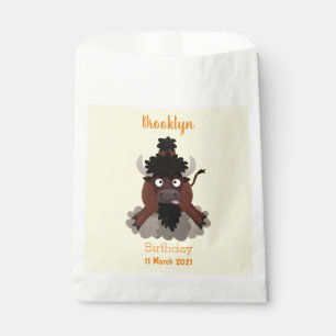 Funny Büffel Bison Cartoon Illustration Geschenktütchen