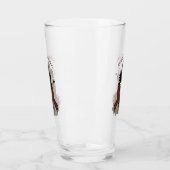 Funny Büffel Bison Cartoon Illustration Glas (Links)