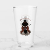Funny Büffel Bison Cartoon Illustration Glas (Vorderseite)