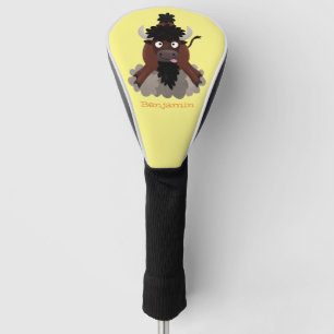 Funny Büffel Bison Cartoon Illustration Golf Headcover