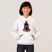 Funny Büffel Bison Cartoon Illustration Hoodie (Vorne ganz)