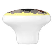 Funny Büffel Bison Cartoon Illustration Keramikknauf (Seitenansicht)