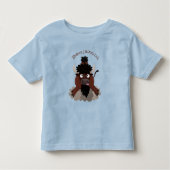 Funny Büffel Bison Cartoon Illustration Kleinkind T-shirt (Vorderseite)