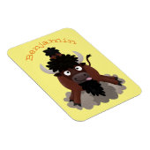 Funny Büffel Bison Cartoon Illustration Magnet (Rechte Seite)