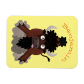 Funny Büffel Bison Cartoon Illustration Magnet (Horizontal)