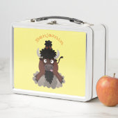 Funny Büffel Bison Cartoon Illustration Metall Brotdose (Beispiel)