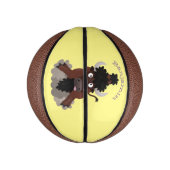 Funny Büffel Bison Cartoon Illustration Mini Basketball (Vertikal)