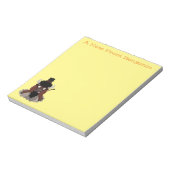 Funny Büffel Bison Cartoon Illustration Notizblock (Rotiert)