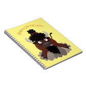 Funny Büffel Bison Cartoon Illustration Notizblock (Rechte Seite)