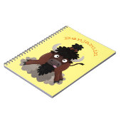 Funny Büffel Bison Cartoon Illustration Notizblock (Linke Seite)