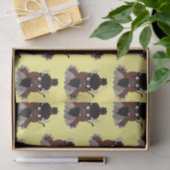 Funny Büffel Bison Cartoon Illustration Seidenpapier (Geschenk)