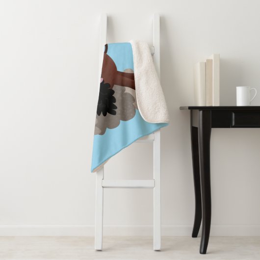 Funny Büffel Bison Cartoon Illustration Sherpadecke (Beispiel)