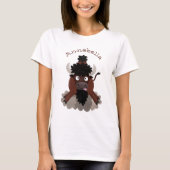Funny Büffel Bison Cartoon Illustration T-Shirt (Vorderseite)