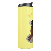 Funny Büffel Bison Cartoon Illustration Thermosbecher (Nach links gedreht)