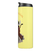 Funny Büffel Bison Cartoon Illustration Thermosbecher (Nach rechts gedreht)