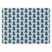 Funny Büffel Bison Cartoon Illustration Tischdecke (Vorderseite (Horizontal))