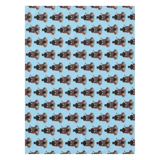 Funny Büffel Bison Cartoon Illustration Tischdecke (Vorderseite)
