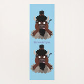 Funny Büffel Bison Cartoon Illustration Yogamatte (Rückseite)