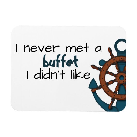 Funny Buffet Schiffstür Magnet (Horizontal)