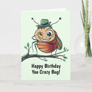 Funny Bug Birthday Karte