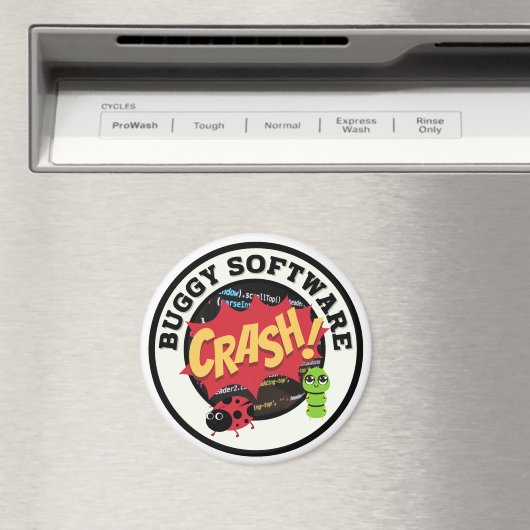 Funny Buggy Software Magnet (In Situ (Geschirrspüler))