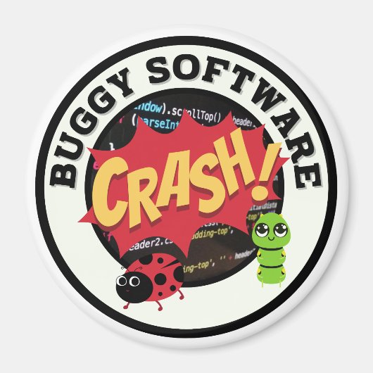 Funny Buggy Software Magnet (Vorne)