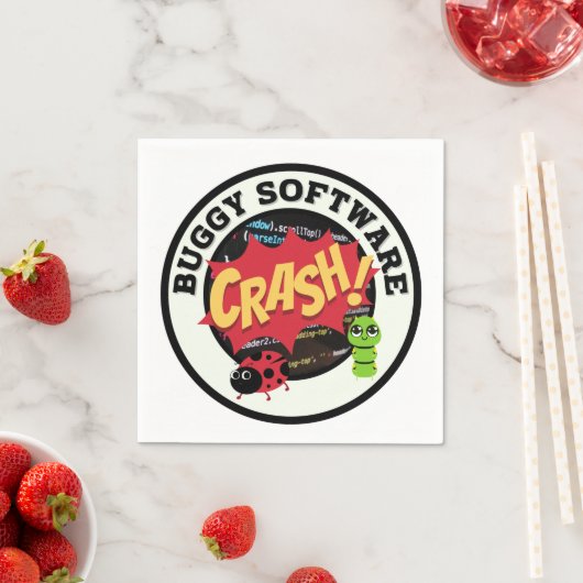 Funny Buggy Software Serviette (Beispiel)