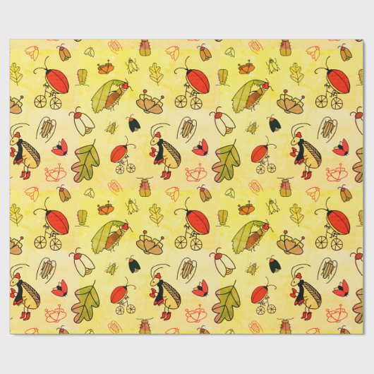 Funny Bugs Geschenkpapier (Flach)