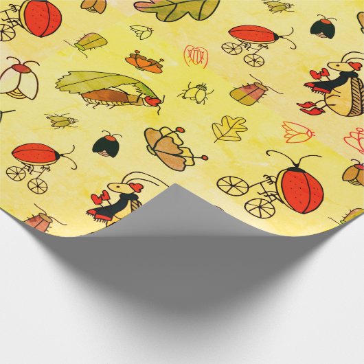 Funny Bugs Geschenkpapier (Ecke)