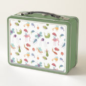 Funny Bugs Pattern Personalisiert Metall Brotdose (Rückseite)